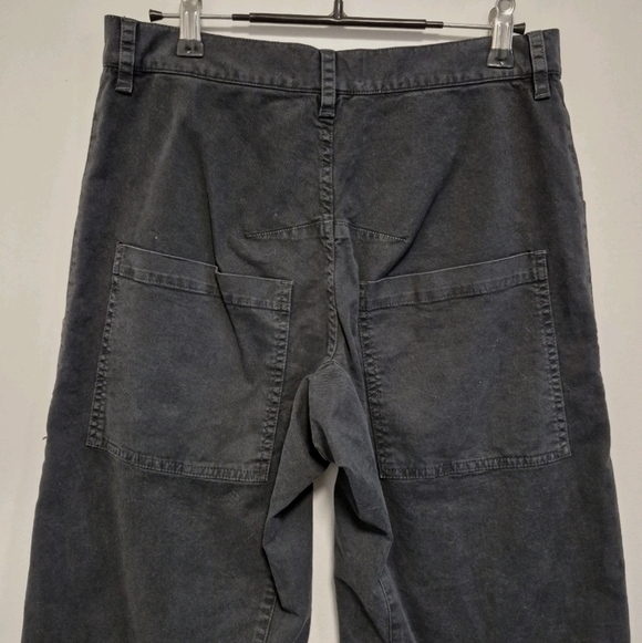 Nili Lotan Shon Horseshoe Pants Barrel Leg Twill Black EUC $390 Womens Sz 00 - Picture 10 of 13